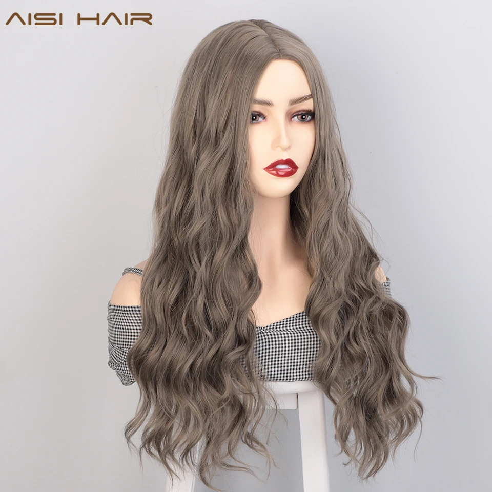 AISI HAIR длинный кудрявый парик для женщин синтетические парики