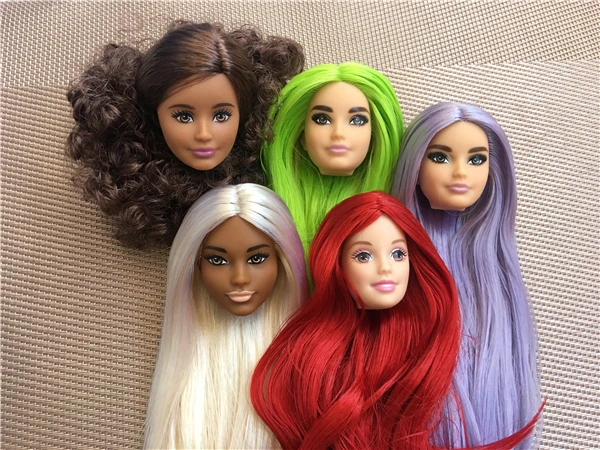 Obobb Rapunzel brinquedos, boneca de maquiagem, brinquedo de vestir, para  presentes, cabeça de boneca para pentear o cabelo