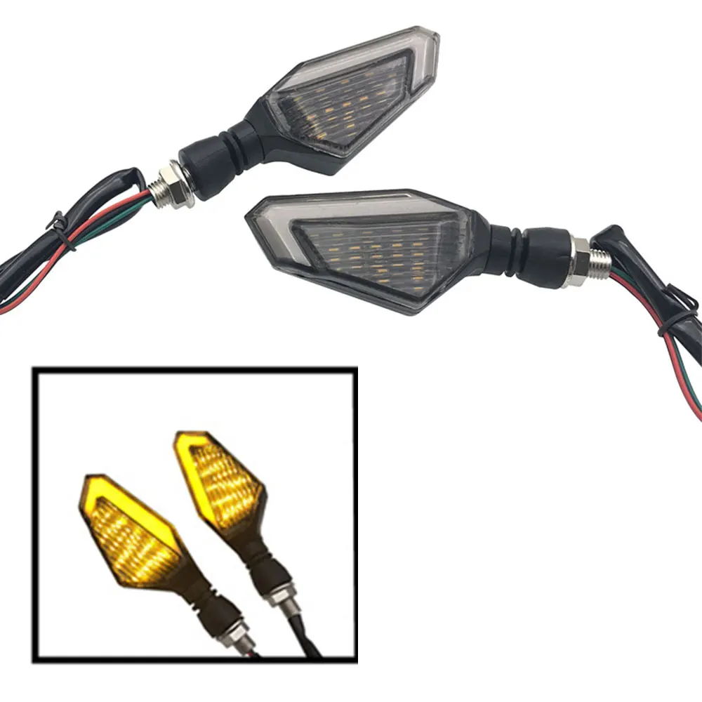 

2PCS Motorcycle Blinker Front Rear Signal Lamp Flasher Motorcycle LED Turn Signal Lights For Cruiser Honda Kawasaki BMW Oc21