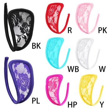 Perizoma da donna in pizzo floreale invisibile intimo Sexy intimo perizoma solido 1