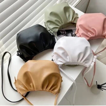 

New for 2020! Genuine Leather Women Tote Bag High Quality Metal Chunky Chain Cloud Shape Tote Bag Ladies Shoulder Bags