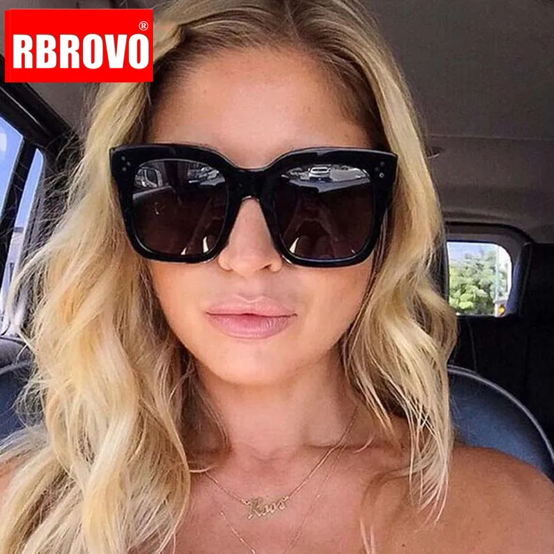 RBROVO модные квадратные солнцезащитные очки женские дизайнерские роскошные женские/мужские солнцезащитные очки Классические винтажные уф400 уличные очки