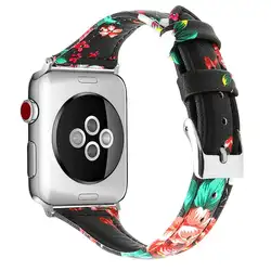 Кожаный ремешок для часов для Apple Watch группа 38 мм 44 мм 40 мм 42 мм кожаный ремешок Браслет замена полосы для браслет для iwatch 83005