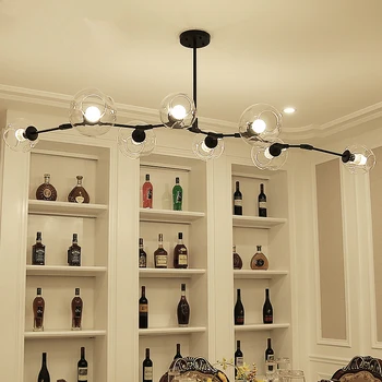

European Modern Clear Glass LED Pendant Lights Art Designer Elegant Novelty Living Dining Room Restaurant Hanging Light Fixtures