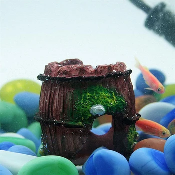 

2020 New Antique Barrels Aquarium Fish Tank Artificial Barrel Resin Ornament Cave Landscaping Decoration Aquarium Accessorie