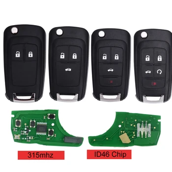 

2/3/4 /5 Buttons Car Remote Key Blank for Chevrolet Malibu Orlando Cruze Aveo Spark Sail 315MHz Auto Control Alarm