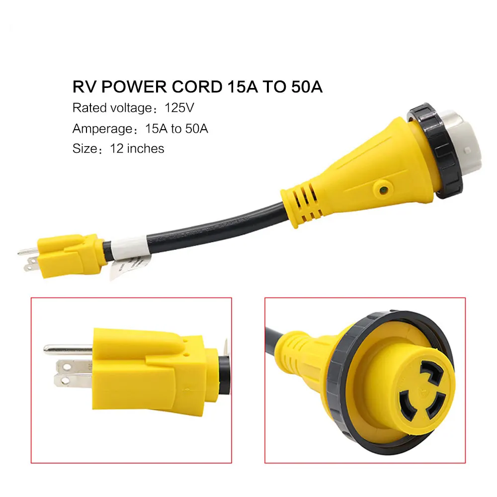 Iztoss 12 дюймов RV розетка Генератор адаптер L14-30 30AMP 4 зубец замок штекер до 14-50 50 Ампер