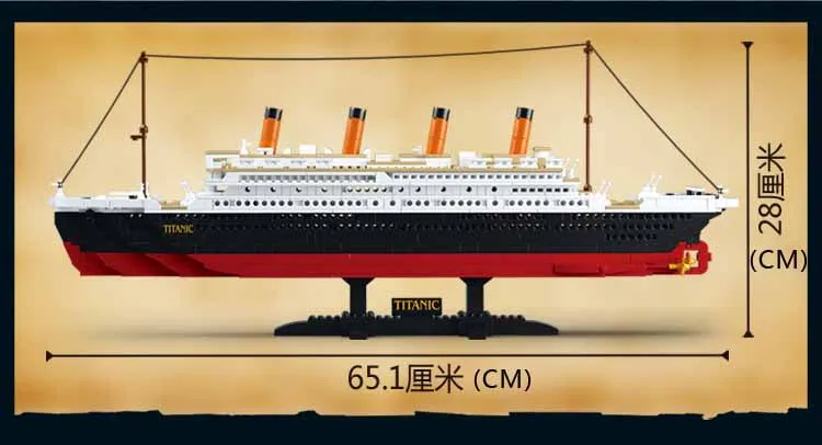 Модели строительных комплектов совместимы с INGlys City Titanic RMS Круизный корабль 3D блоки Развивающие игрушки хобби для детей