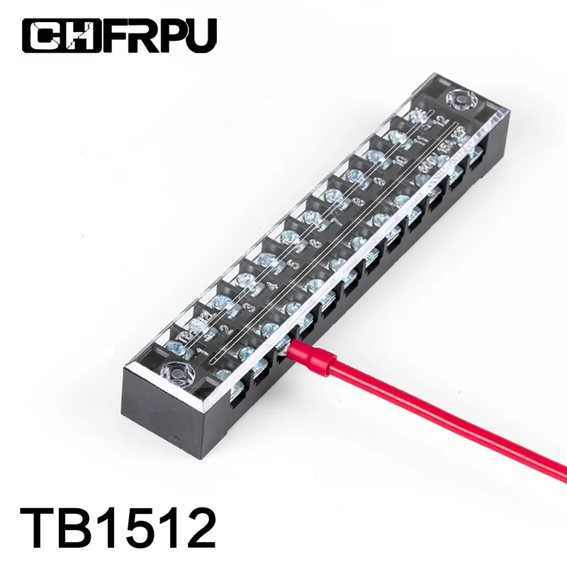 1 шт. TB1512 двухрядный шлагбаум клеммный блок Соединительный провод фиксированная