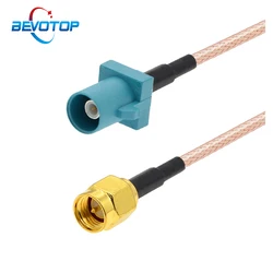 Fakra Z Male Plug to SMA Male GPS Antenna Fakra Extension Cable RG316 Pigtail Jumper for VW Seat Benz Ford 15CM~7M BEVOTOP