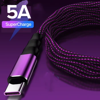 

USB C Cable 5A SuperCharge USB Type C Cable for Huawei Mate 30 Pro P20 Quick Charging 4.0 3.0 Fast Charger Data Cable USB C Cord