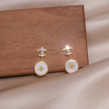 

Trendy Exquisite Anchor Drop Dangle Earrings Gold Color Micro Paved Cubic Zircon Earrings For Women 2020 New Fashion Jewelry