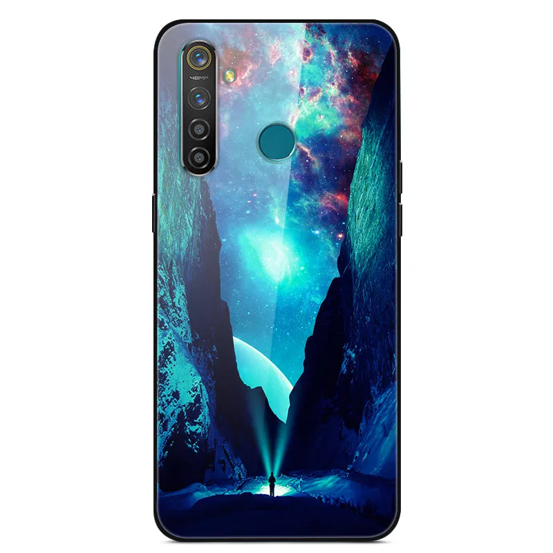 Для Coque OPPO Realme 5 Pro Чехол из закаленного стекла мягкий чехол-бампер с принтом для OPPO Realme 5 Pro Realme Q чехол для телефона Realmeq - Цвет: 20