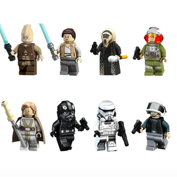 

8pcs/set DISNEY Star Building Blocks Bricks Luke Skywalker with Lightsaber Wars Model Action Figures Children Christmas Gift Toy
