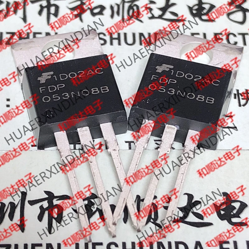 5 шт., новые оригинальные кнопки FDP053N08B-220 80V 120A