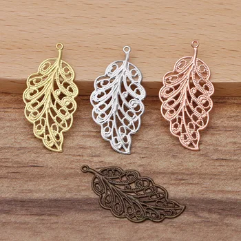 

1000pcs 17*34mm Brass Metal Leaf Flower Charms Pendant Ornament DIY Stuffs Jewelry Accessories DIY Wedding Jewelry Set Wholesale