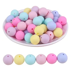 BOBO.BOX 15mm 100pcs/lot Silicone Beads Baby Teething Beads Baby Teether Safe Food Grade Nursing Chewing Round Fashion Beads