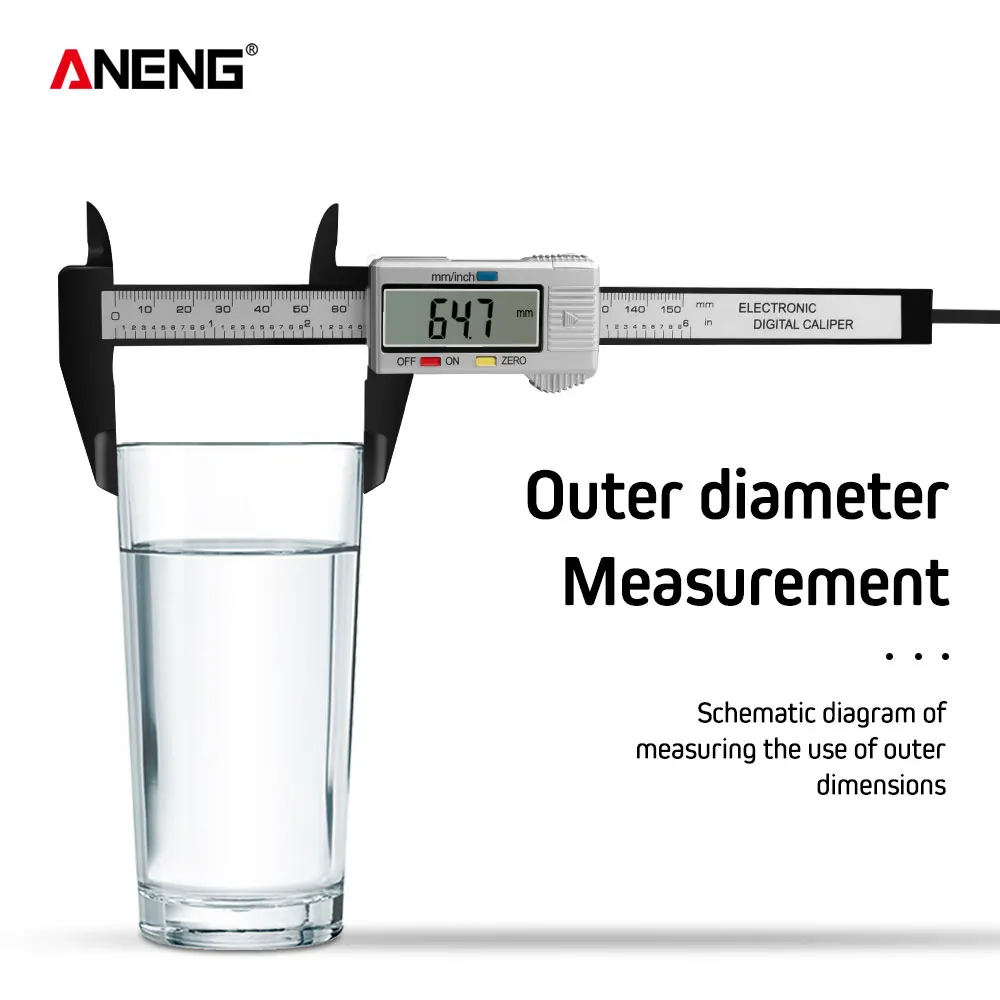 

ANENG 150mm Digital Vernier Caliper Micrometer Paquimetro calibrador Digital Measurement mini Calipers Scale Measuring Tool