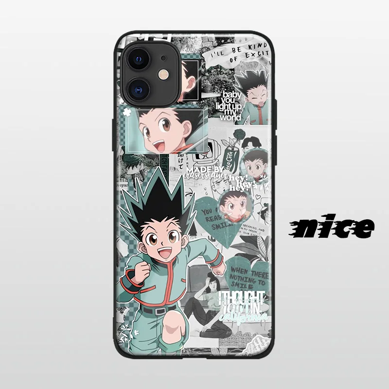 Freecss Gon Hunter x Аниме Чехол для iPhone SE 6s 7 8 xr xs 11 pro max Samsung s note 10 20 plus стеклянный чехол