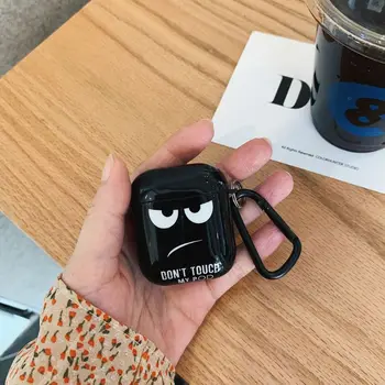 

Silicon Don't Touch My Pod Case Cute Cartoon Earphone Protect Cover Skin For Apple Airpods 1/2 Charging Box