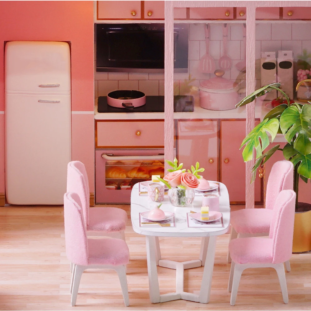 Handmade Doll House Furniture Diy Dollhouse Miniature Dollhouse Wooden Toys Puzzle Educational Toys For Children Grownups Gift