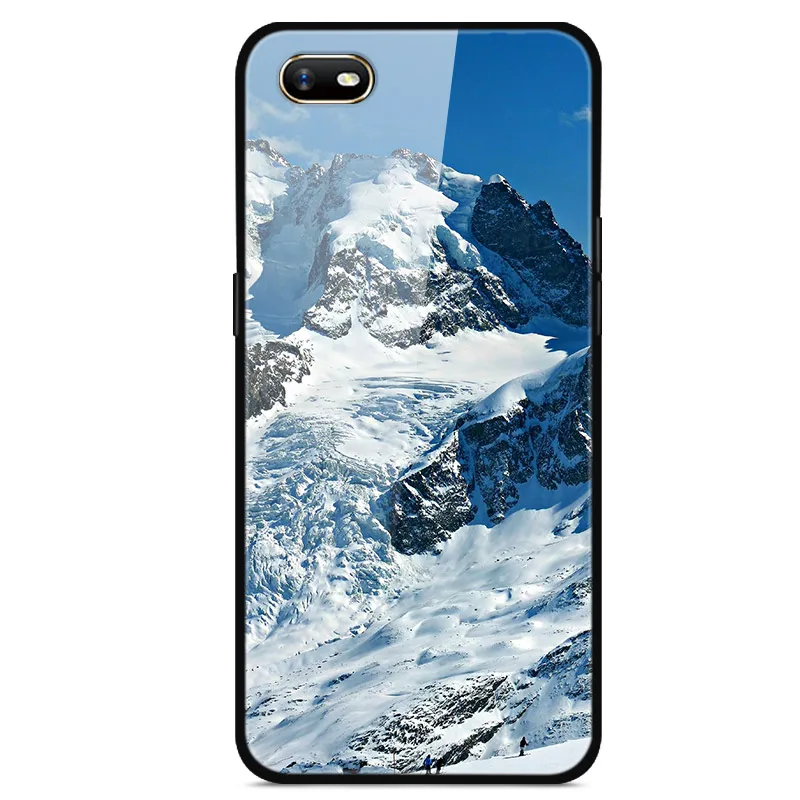 18 Для OPPO A1K чехол, стекло, твердая задняя крышка для OPPOA1K чехол A 1 K A1 K, Модный мягкий чехол для телефона, бампер Coque CPH1923 6,1 '', закаленное - Цвет: 18
