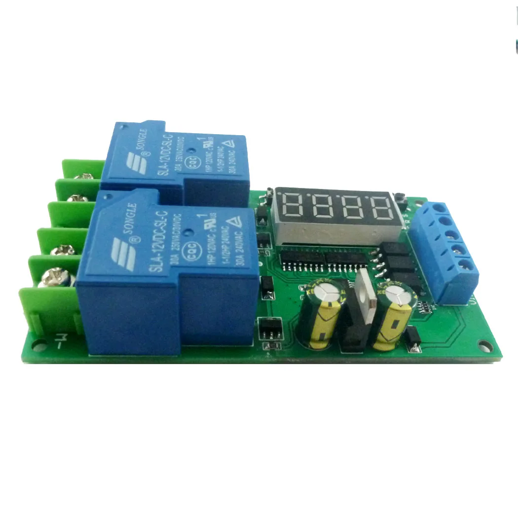 

12V 30A Multifunction DC/AC Motor Controller Relay Board Forward Reverse Control Automatic Delay Cycle Start Stop Switch Module