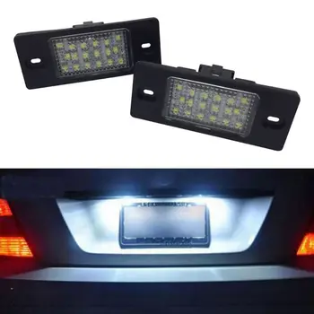 

2Pcs 12V LED License Number Plate Light Assembly 18 SMD 2835 Lamp Bulb Car Replacement Accessories for 955/957 02-10