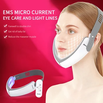 

V Face Lifting EMS Infrared Ultrasonic Body Massager Device Ultrasound Slimming Fat Burner Cavitation Face Beauty Machine TSLM1