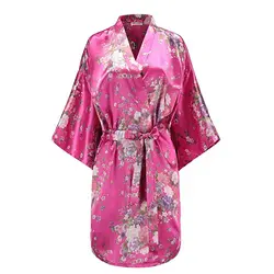 Ночная рубашка с цветочным рисунком, сексуальное свадебное платье невесты для невесты, Женская домашняя одежда, кимоно, халат, интимное