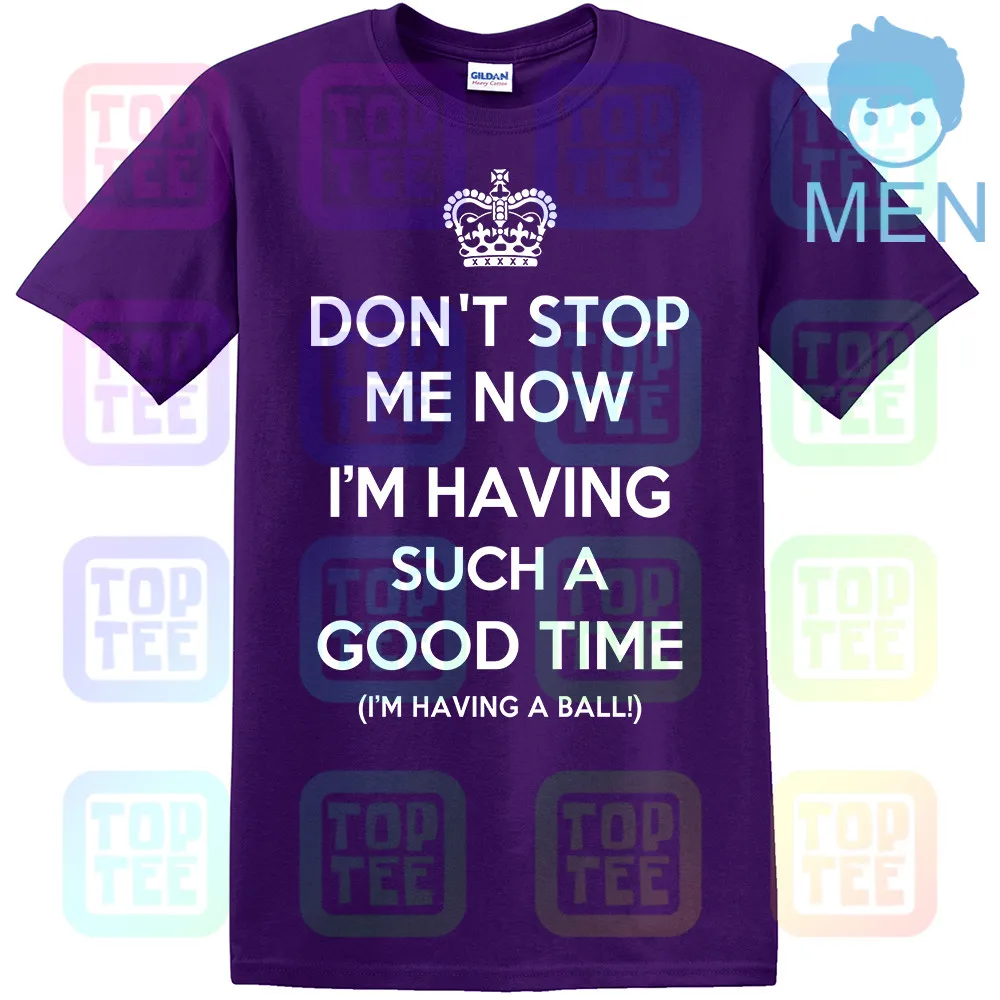 Don't Stop Me Now. футболка QUEEN FREDDIE MERCURY CROWN JAZZ HAPPY GEEK FUNNY - Цвет: Фиолетовый