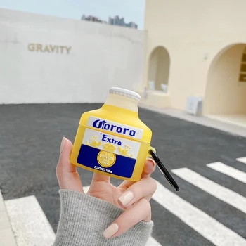 

New 3D Mexico beer Soft Silicone Case For apple Airpods 1 2 3 Pro Bluetooth headset Protective Earphone cover coque