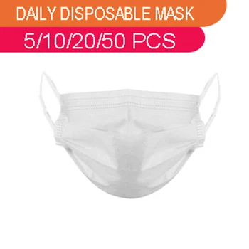 

5/10/20/50pcs Disposable Masks Anti-Dust Non-Woven Elastic Earloop Face Mouth Mask