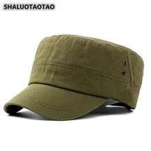 SHALUOTAOTAO хлопок армейские кепки для мужчин осень зима мода качество плоская кепка Snapback Регулируемый размер Досуг бренд шляпа