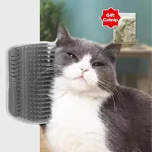 Cat Comb Self Groomer with Catnip Massage Comb Grooming Brush Soft Cats Wall Corner Rubs Tool Tickling Comb Pet Grooming Supply
