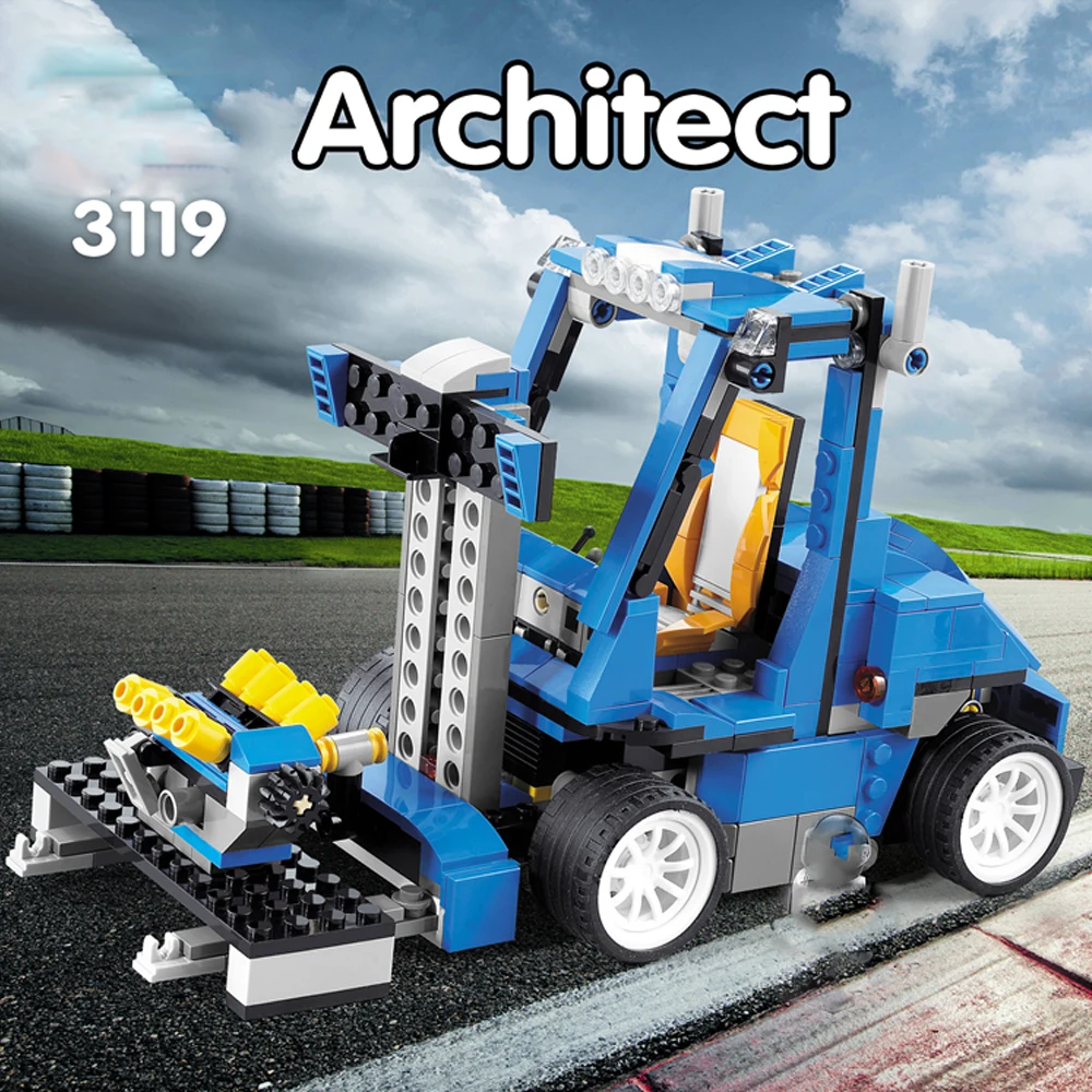 3 в 1 Детский конструктор Turbo Track Racer 3119|building blocks set|block setcity building |