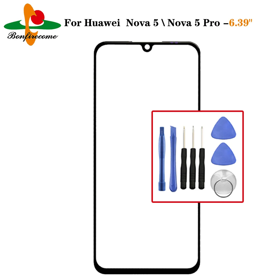 Внешний экран для Huawei Nova 5, Nova 5 Pro, 5 Pro, SEA-AL10, передняя сенсорная панель, ЖК-дисплей, внешняя стеклянная крышка объектива