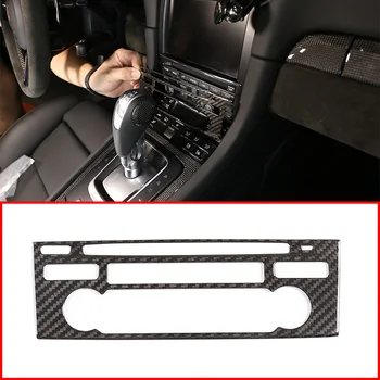 

For Porsche 718 2012-2018 Carbon Fiber Central control CD decorative frame For Porsche 911 2016-2019 1 Pcs