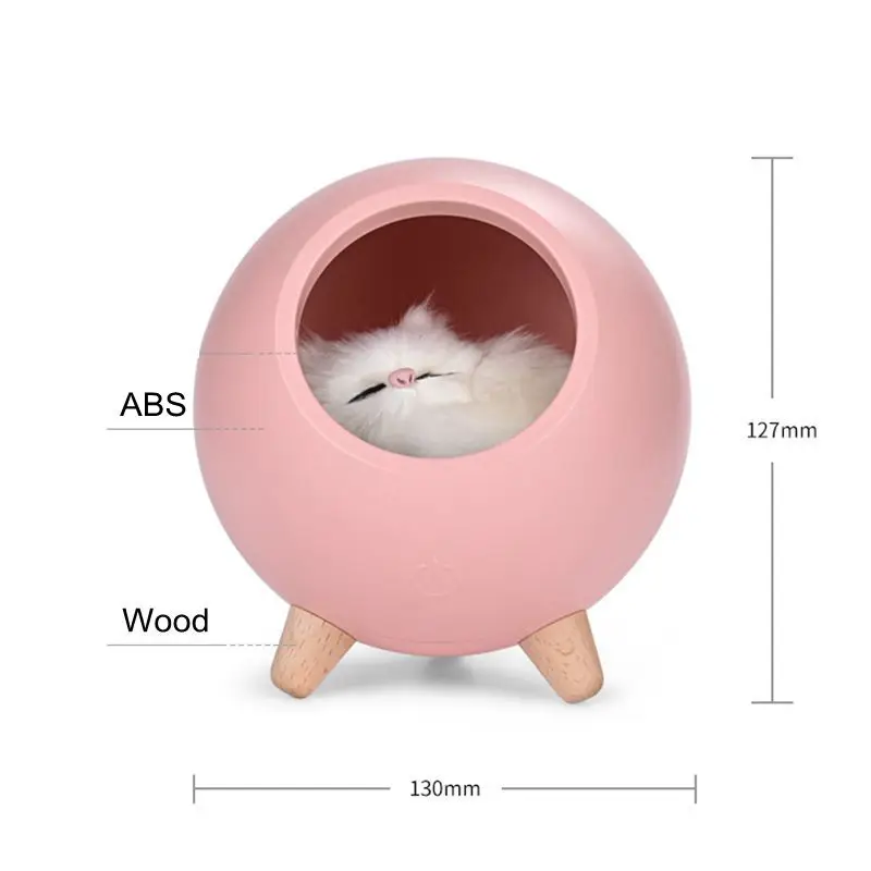 Gato de Casa Atmosfera de Luz Sensor de Toque Lâmpada de Mesa Light para Sala de Estar do Quarto do Bebê Bonito Regulável Night - Crianças Quarto Led Pet Cat 12 Luz Sensor de Toque Lâmpada de Mesa
