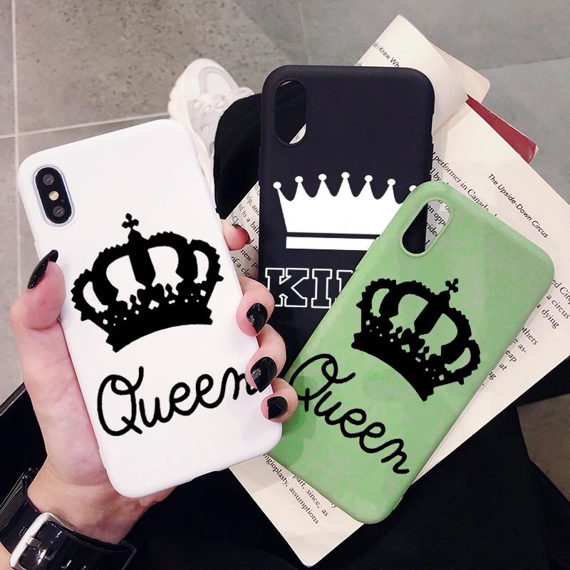 Чехол для телефона Crown King Queen Huawei P30 P20 P10 Pro Lite Plus матовые силиконовые чехлы мягкая