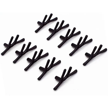 

20 Pieces Black Twisted Zinc Alloy Decorative Cabinet Wardrobe Furniture Door Drawer Handle Hardware Decoration Hand in Hand, Bl
