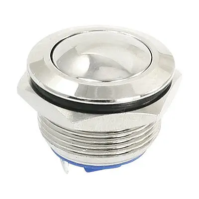 

SPST ON/OFF 19mm Flush Mount 2-Terminals Momentary Metal Button Switch