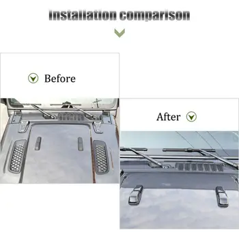 

2pcs Hood Hinge Cover Mouldings Trim For Jeep Wrangler JL 2018 High quality Plastic Luxury