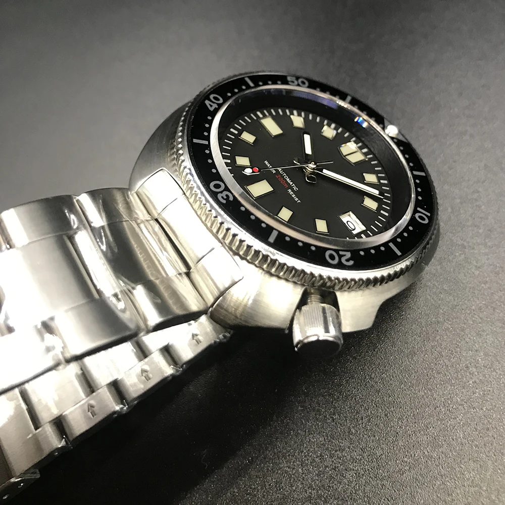 Винтажные часы для дайвинга Tuna 6105, классические водонепроницаемые мужские автоматические наручные часы 200 м, водонепроницаемые сапфировые мужские стальные часы для мужчин