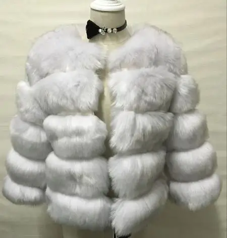 Fox color with tip S-3XL норковые женские пальто зимняя верхняя мода розовая шуба из искусственного меха элегантная Толстая Теплая Верхняя одежда куртка из искусственного меха Chaquetas Mujer - Цвет: Fox color with tip