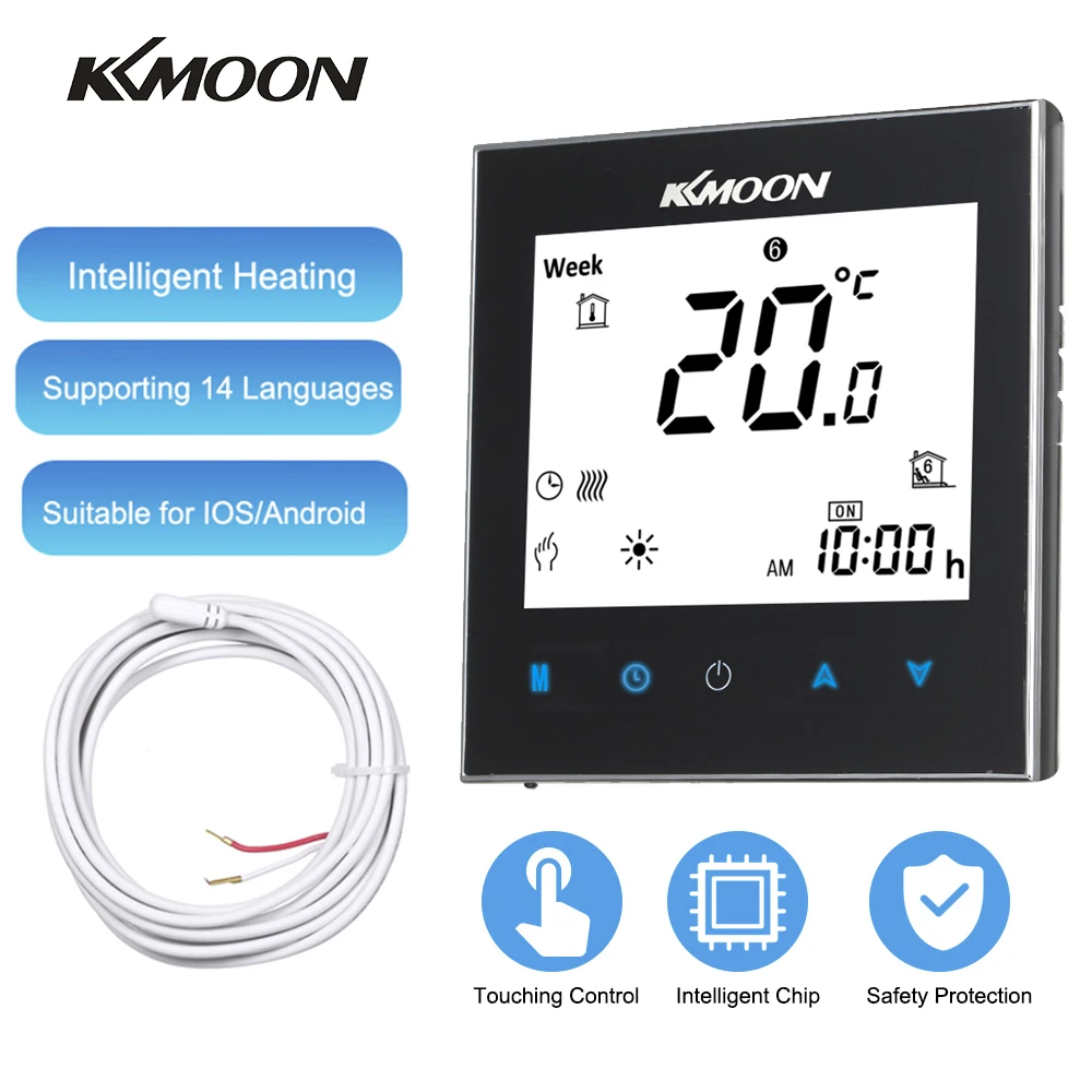 KKmoon цифровой термостатический водонагреватель энергосберегающий Голосовое управление Энергосбережение AC 95-240V 16A сенсорный ЖК-дисплей