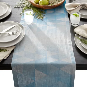

Geometric Gradient Mosaic Triangle Table Runner Table Flag Home Party Decorative Tablecloth Table Runners