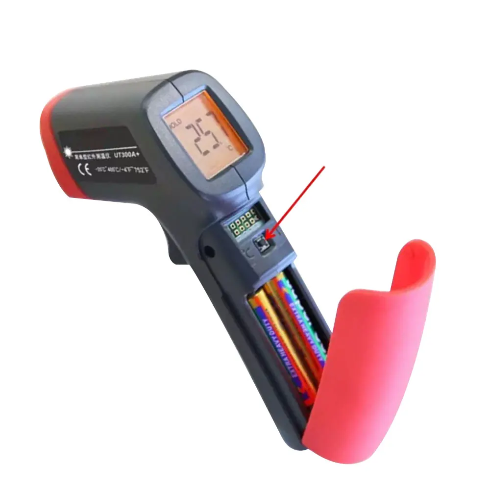 Temperature Measurement Tool Health Black Red Infrared Thermometer Contactless Industrial Thermometer ABS with LCD