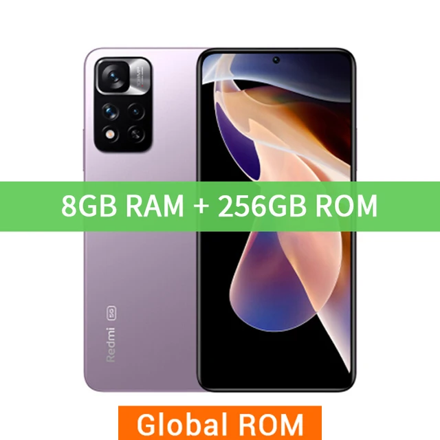Xiaomi smartphone redmi note 11 pro global ROM 6GB/8GB RAM+128GB / 256GB ROM 108mp camera size 920 octal core 67W fast charging tmobile android phones Android Phones