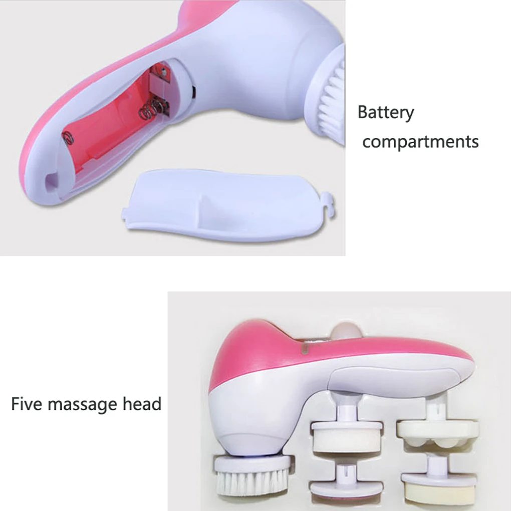 5 in 1 Face Cleansing Brush Silicone Facial Brush Deep Cleaning Pore Cleaner Face Massage Skin Care Waterproof Facial Brush